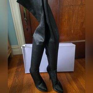 Vera Wang Black Knee-High Boots